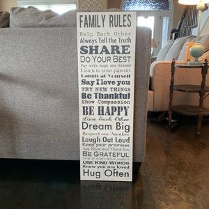 Family rules print